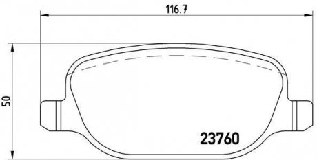 Комплект тормозных колодок, дисковый тормоз BREMBO P 23 089 (фото 1)