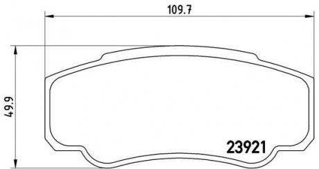 Комплект тормозных колодок, дисковый тормоз BREMBO P 23 093 (фото 1)