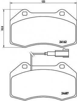 Комплект тормозных колодок, дисковый тормоз BREMBO P 23 117 (фото 1)