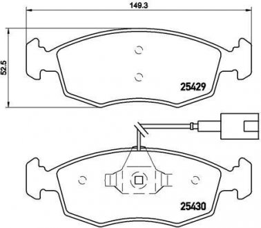 Комплект тормозных колодок, дисковый тормоз BREMBO P 23 138