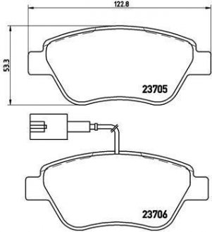Комплект тормозных колодок, дисковый тормоз BREMBO P 23 141 (фото 1)