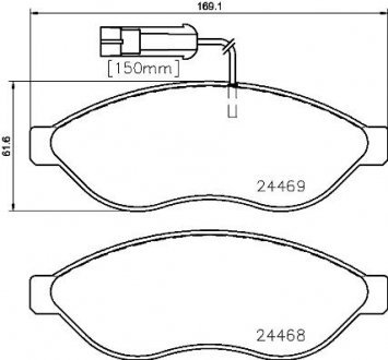 Тормозные колодки дисковые BREMBO P23 143 (фото 1)