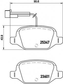 Комплект тормозных колодок, дисковый тормоз BREMBO P 23 146 (фото 1)