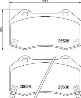 KLOCKI HAMULC. FIAT 124 SPIDER 16- PRZУD BREMBO P23182