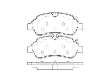 Комплект гальмівних колодок з 4 шт. дисків BREMBO P24 209 (фото 1)