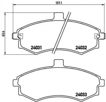 Гальмівні колодки BREMBO P30020