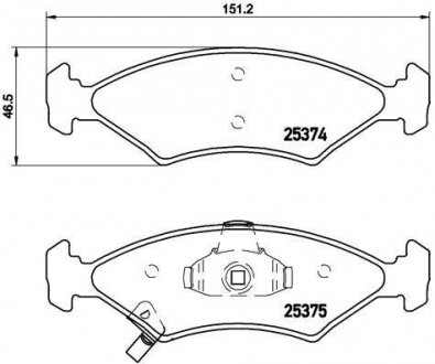 Комплект тормозных колодок, дисковый тормоз BREMBO P 30 062 (фото 1)