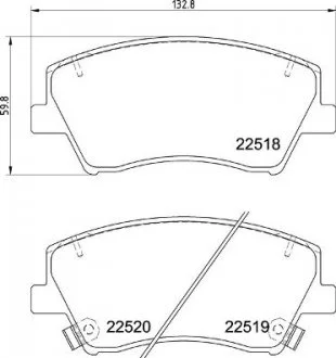 Комплект гальмівних колодок BREMBO P 30 107