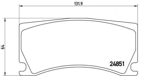 Тормозные колодки, дисковый тормоз (набор) BREMBO P36024 (фото 1)