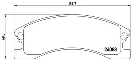 Гальмівні колодки, дискове гальмо (набір) BREMBO P 37 008