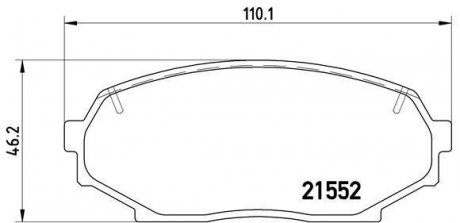 Комплект тормозных колодок, дисковый тормоз BREMBO P49017 (фото 1)