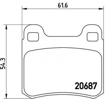 Комплект тормозных колодок, дисковый тормоз BREMBO P 50 007 (фото 1)