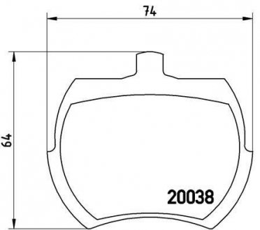 Тормозные колодки, дисковый тормоз (набор) BREMBO P52002