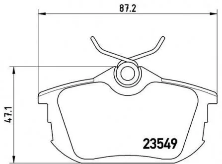 Гальмівні колодки, дискове гальмо (набір) BREMBO P 54 023