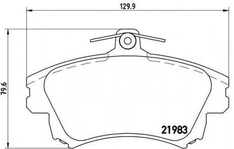 Комплект тормозных колодок, дисковый тормоз BREMBO P 54 036 (фото 1)