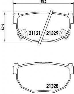 Тормозные колодки, дисковый тормоз (набор) BREMBO P56010