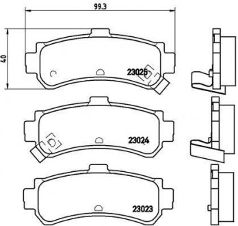 Комплект тормозных колодок, дисковый тормоз BREMBO P 56 035