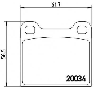 Комплект тормозных колодок, дисковый тормоз BREMBO P 59 001 (фото 1)