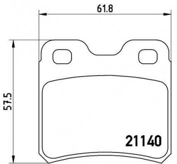 Тормозные колодки, дисковый тормоз (набор) BREMBO P59018 (фото 1)