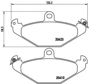 Гальмівні колодки, дискове гальмо (набір) BREMBO P59026