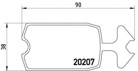 Тормозные колодки, дисковый тормоз (набор) BREMBO P61002