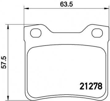 Комплект тормозных колодок, дисковый тормоз BREMBO P 61 058 (фото 1)