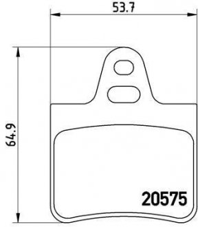 Тормозные колодки, дисковый тормоз (набор) BREMBO P61062 (фото 1)