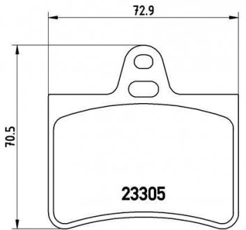 Комплект тормозных колодок, дисковый тормоз BREMBO P 61 073 (фото 1)