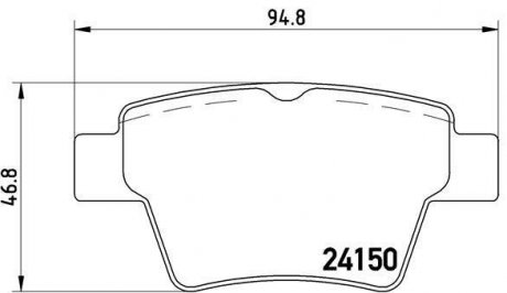 Комплект тормозных колодок, дисковый тормоз BREMBO P61 080 (фото 1)