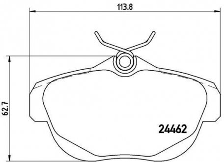 Комплект тормозных колодок, дисковый тормоз BREMBO P 61 087 (фото 1)