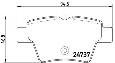 Комплект тормозных колодок, дисковый тормоз BREMBO P 61 100