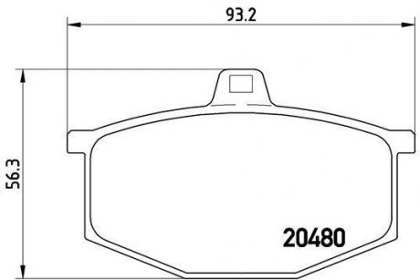 Тормозные колодки, дисковый тормоз (набор) BREMBO P68005 (фото 1)