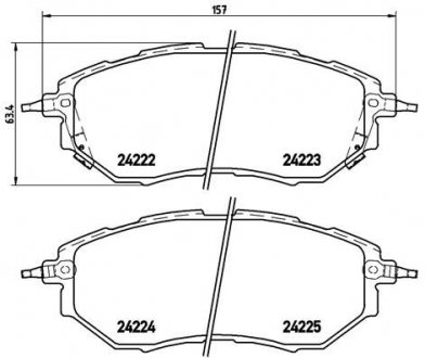 Гальмівні колодки, тюнінг BREMBO P78017X (фото 1)