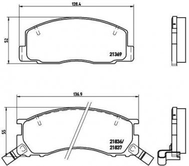 Комплект тормозных колодок, дисковый тормоз BREMBO P 83 029 (фото 1)