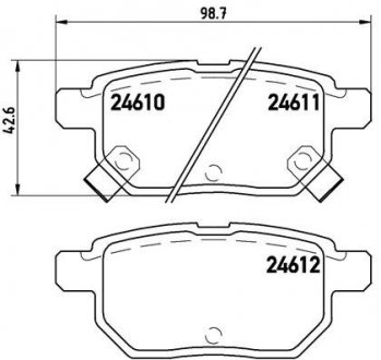 Тормозные колодки BREMBO P83 083 (фото 1)