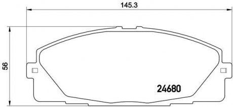 Комплект тормозных колодок, дисковый тормоз BREMBO P 83 139 (фото 1)