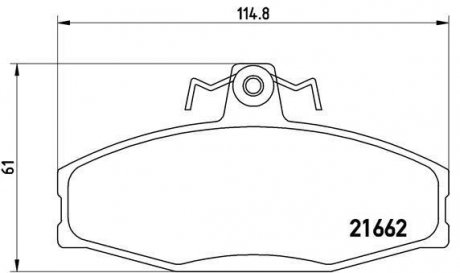 Комплект тормозных колодок, дисковый тормоз BREMBO P 85 022