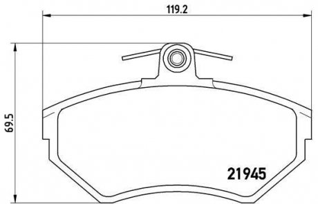 Комплект тормозных колодок, дисковый тормоз BREMBO P 85 032 (фото 1)