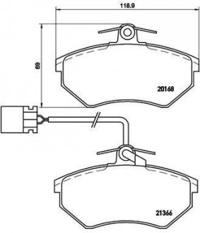 Комплект тормозных колодок, дисковый тормоз BREMBO P 85 034 (фото 1)