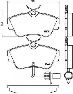 Комплект тормозных колодок, дисковый тормоз BREMBO P 85 050