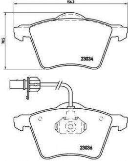 Комплект тормозных колодок, дисковый тормоз BREMBO P 85 052 (фото 1)