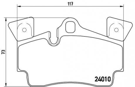 Комплект тормозных колодок, дисковый тормоз BREMBO P 85 088 (фото 1)