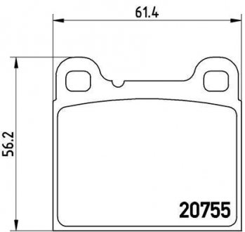 Комплект тормозных колодок, дисковый тормоз BREMBO P 86 002 (фото 1)