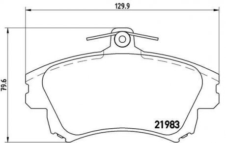 Гальмівні колодки, дискове гальмо (набір) BREMBO P 86 017