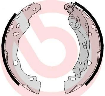 Гальмівні колодки, барабанні (набір) BREMBO S68 525