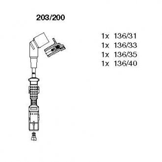 Комплект проводов зажигания BREMI 203200 (фото 1)