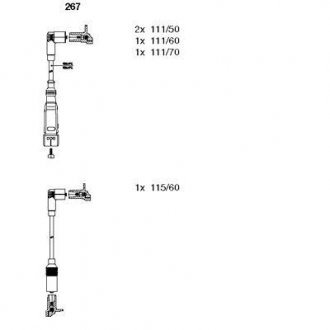 Комплект проводов зажигания BREMI 267 (фото 1)