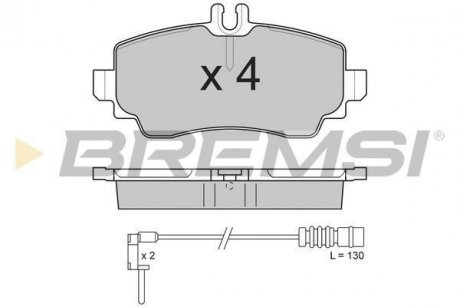 Гальмівні колодки перед. MB A-class (W168) 97-04 (TRW) BREMSI BP2763