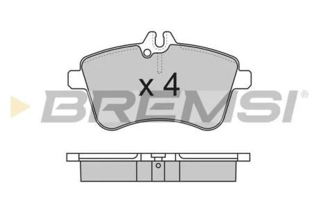 Гальмівні колодки пер. W169/W245 04-12 BREMSI BP3172