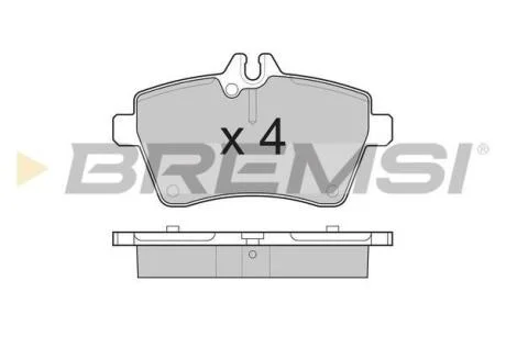 Гальмівні колодки пер. MB W169/W245 04-12 BREMSI BP3189
